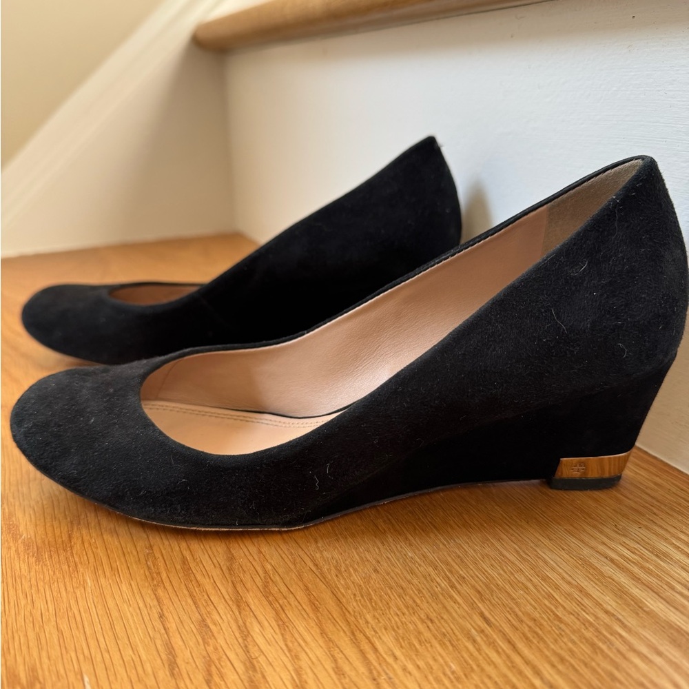 Tory Burch Black Wedge Shoes